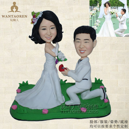 跪求婚纱跪求造型--DIY真人公仔玩偶 泥人人像 软陶公仔人偶定制 - 封面