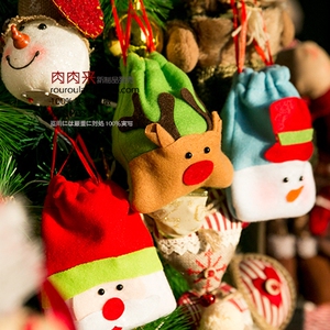 圣诞派对 圣诞节装饰 小礼物袋 糖果袋 苹果袋平安果包