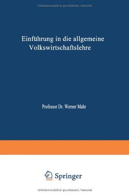 【预售】Einfuhrung in Die Allgemeine Volkswirtschaftslehre