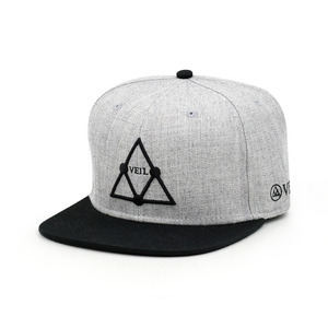 VEIL Tri-Logo HEATHER Snapback 黑色三角 麻灰色