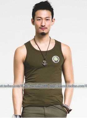 梦绚尔男款军色背心 MXMB5280 户外男式全棉弹力工字背心 MXE正品