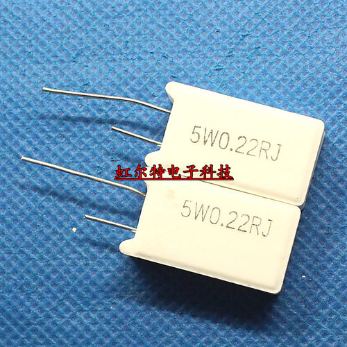 5W水泥电阻 SQM 5WR22J 0.22欧 0.22R 5W0.22RJ 立式 原装(10只)