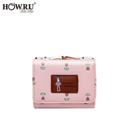 Kazakhstan 2015 winter season new polka dot clutch bag mini bag Korean cute zip around wallet purse