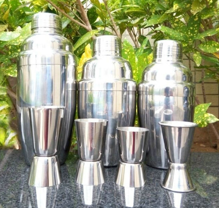 不锈钢调酒器量杯调酒壶双头量酒器盎司杯安士杯雪克杯花式摇酒器