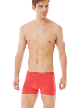 bench/BODY/奔趣男士纯色红色本命年莫代尔棉中腰平角内裤BUX2029