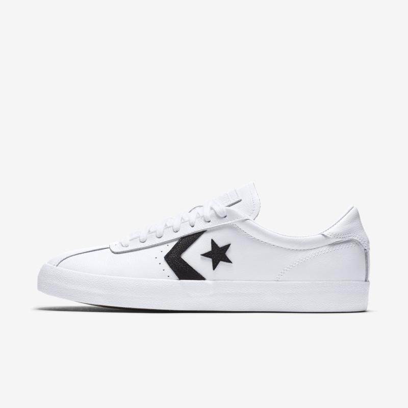Converse/匡威男鞋休闲鞋板鞋真皮黑色星星百搭小白鞋直邮157777C