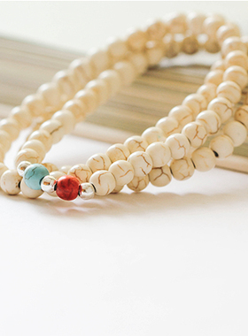 南国瓦瓷 |手工串珠手链 陶瓷首饰品 文艺多层长手链 民族风配饰