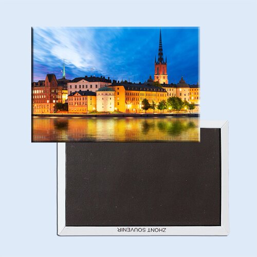 瑞典斯德哥尔摩夜景 旅游风景纪念品磁性创意冰箱贴5605