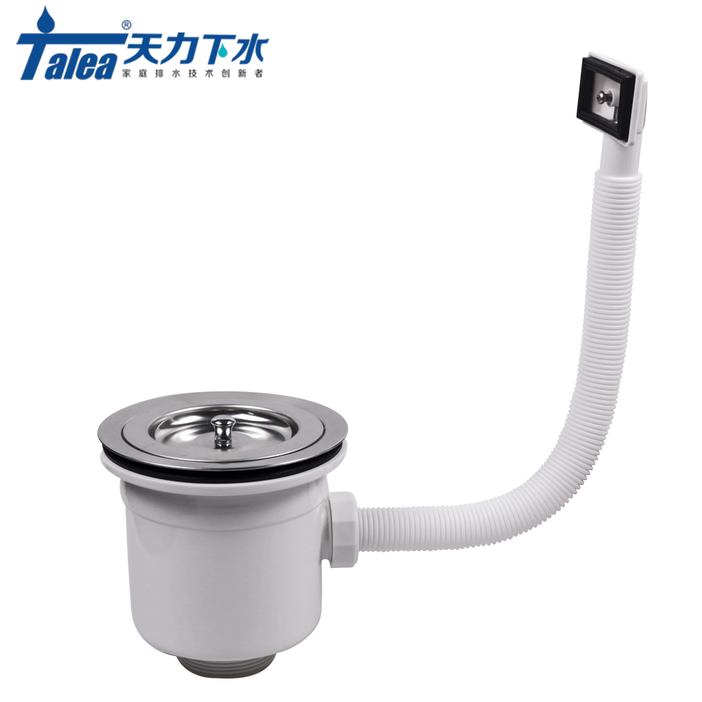 水槽下水器46牙带方溢水洗菜盆140口径去水洗菜池提篮提笼开孔115