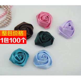 diy手工立体涤纶织带质感山茶花