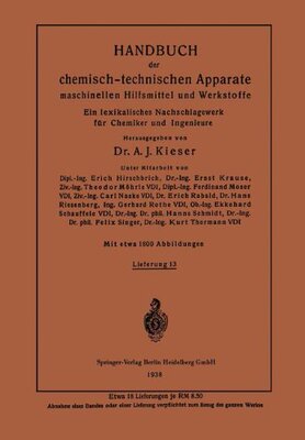 【预订】Handbuch Der Chemisch-Technischen Ap...