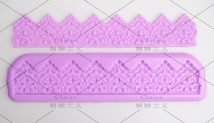 古典花纹压模翻糖硅胶模具干佩斯蕾丝花边生日婚礼蛋糕围边模具