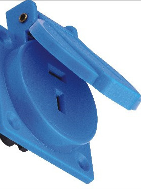 威浦电器  IP44 T型插座 Typ 1607 蓝色