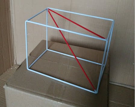 厂价~长方体立体几何模型框架式 初中 高中铁丝教具金属学具
