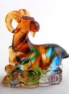 六合春琉璃十二生肖贺寿工艺品