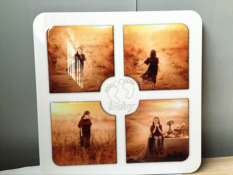 24寸儿童相框挂墙亚克力工艺创意宝宝小脚丫婚纱照客厅影楼包邮