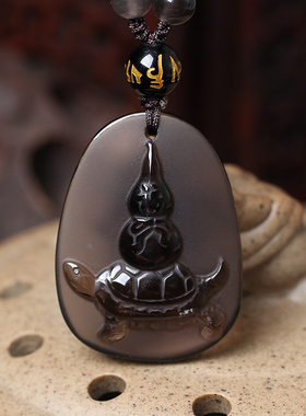 灵龟赐祐吊坠 招财转运铜钱龙龟挂件男女饰品帝王石钥匙扣