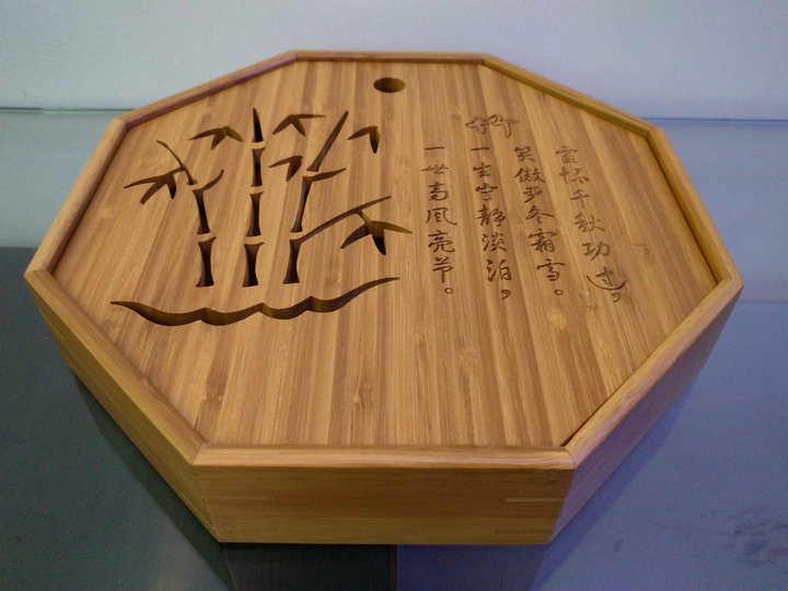 八角竹茶盘创意竹子茶盘