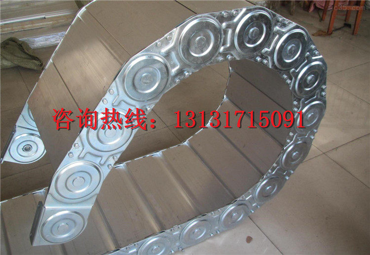 钢制拖链油管雕刻机床工程尼龙塑料矩形金属软管不锈钢铝坦克链条
