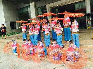 六一夏装新款中小童成人儿童惠安女服饰舞蹈演出服装四件套