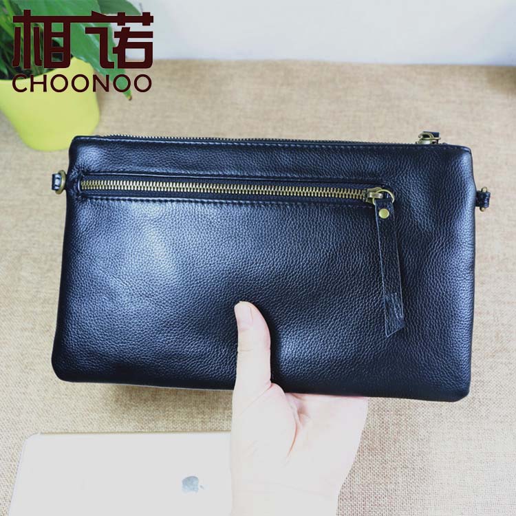 清仓特价 真皮包包 头层牛皮手拿斜挎两用包 链条女包时尚信封包