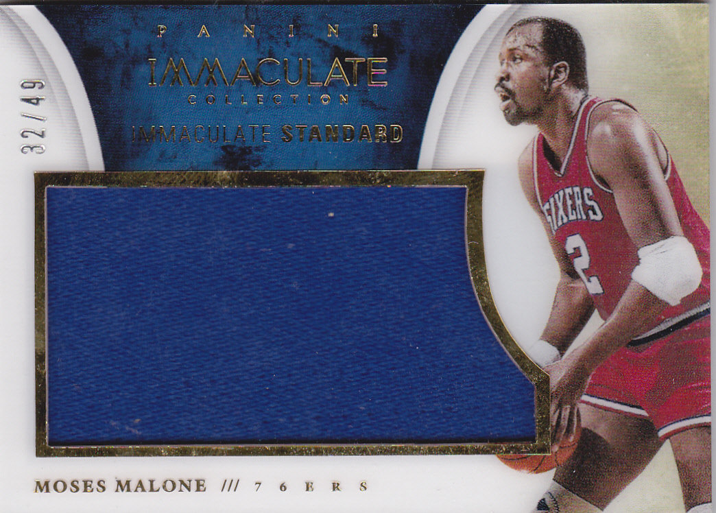 nba球星卡 panini 50大巨星 76人队 摩西 马龙 镜面球衣卡限49