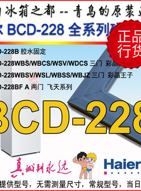 海尔冰箱门密封条胶条BCD-228WBCS WSBWSV WBSS SDPW彩晶王子原装