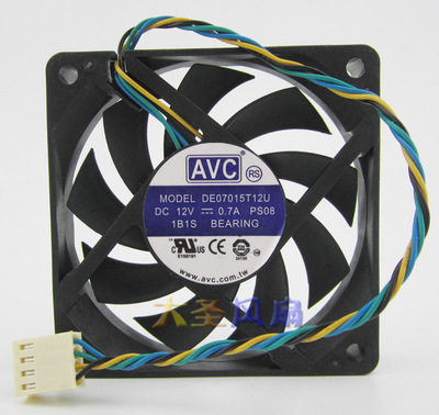 AVC原装DE07015T12U4线风扇7CM