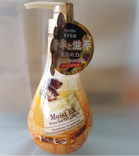 日本原裝進口 Ayurbio果實瑜伽奢華滋養染燙受損發質 護發素520ml