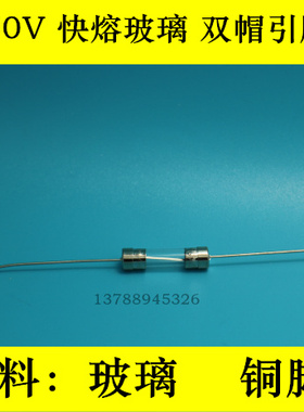 快熔5X20玻璃带引线保险丝F15AL250V 5*20双帽引脚  优质