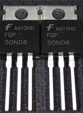 全新 FQP50N06  50N06  TO-220  N沟道 60V/52.4A  现货