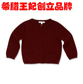 Marie Chantal 女童 秋冬 100%山羊绒 开衫 红色 毛衣