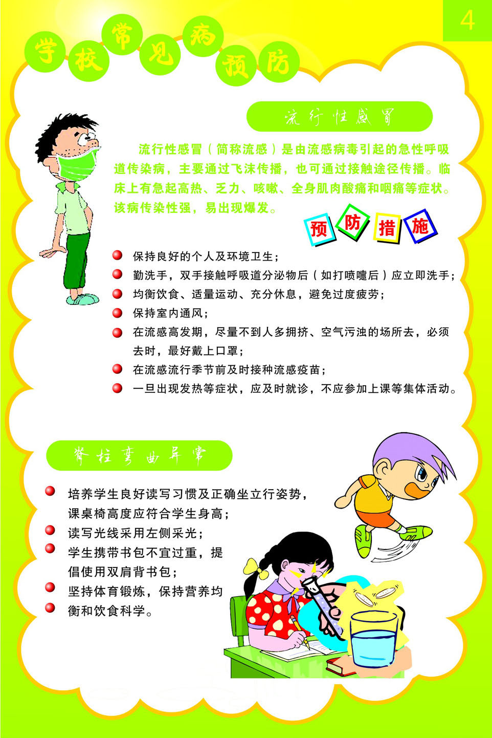 753海报印制展板写真喷绘100学校常见病防宣传挂图流行感冒