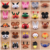 表演聚会装 扮COS道具兔老鼠卡通头饰可爱小动物帽子狐狸