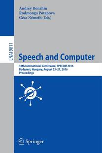 Speech and Computer 预订