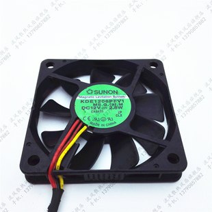 6010 KDE1206PFV1 12V 2.8W 3线静音超薄风扇 原装 6CM SUNON建准