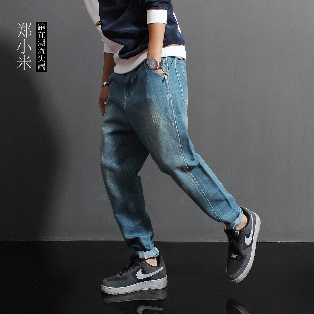 Jeans pour adolescent Sarouel en coton - Ref 1463018 Image 3