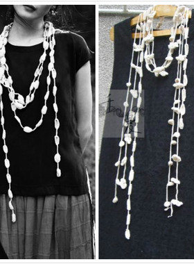 例外项链手工钩花无有腰带素色