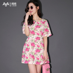 Summer of seven space space OTHERMIX2015 new fruit prints loose short-sleeved dresses with a straight