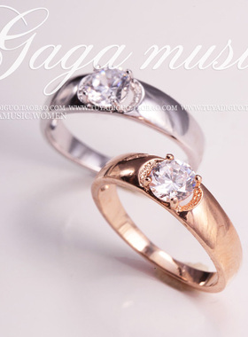 韩国时尚风新娘结婚仿真情侣对戒