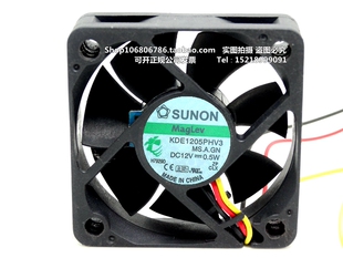 原装建准SUNON KDE1205PHV3 12V 0.5W 5015 5CM 2线静音散热风扇