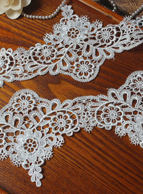 SA15本白色水溶蕾丝花边辅料服装裙边饰品娃衣婚纱礼服12cm