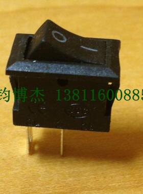 电子开关 船型开关2脚黑色翘板开关电源开关KCD1-101 10mmX15mm