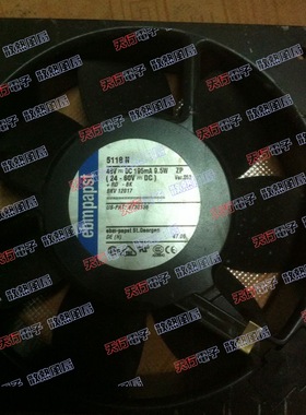 全新原装德国EBMPAPST TYP 5118N 48V 9.5W 135*38金属耐高温风机