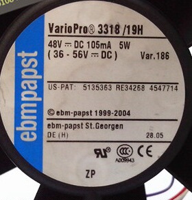 全新德国ebmpapst 3318/19H 48V 5W 9CM9232 四线 变频器散热风扇