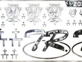 天地模型 TITANS 泰坦斯 标志 金属贴纸 尺寸：93x35mm