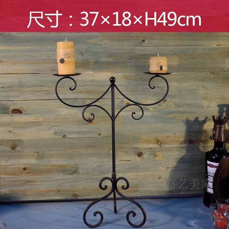 外卖孤品双头蜡烛台黑色手工铁艺欧式复古白摆饰品咖啡馆桌面装饰|msdalam kategori Aksesori rumah, lilin/candlestick, candlestick - dari Buy2taobao.com untuk memberikan perkhidmatan ejen Taobao profesional membeli