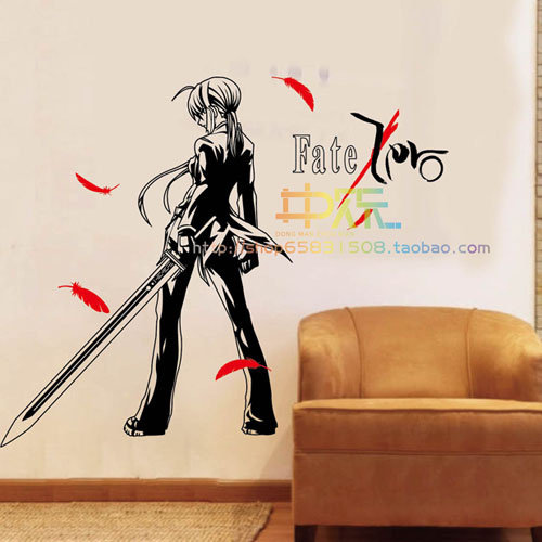 fate 命运长夜 saber/吾王西装周边海报墙贴 车贴壁贴 宿舍装饰