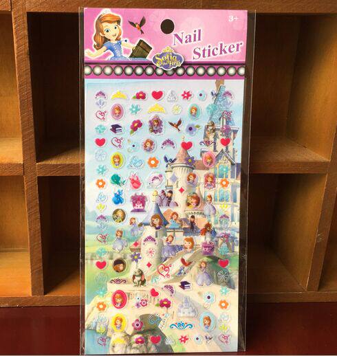 索菲亚指甲贴 sophia美甲贴纸 迪斯尼卡通指甲贴画 女童pvc贴纸