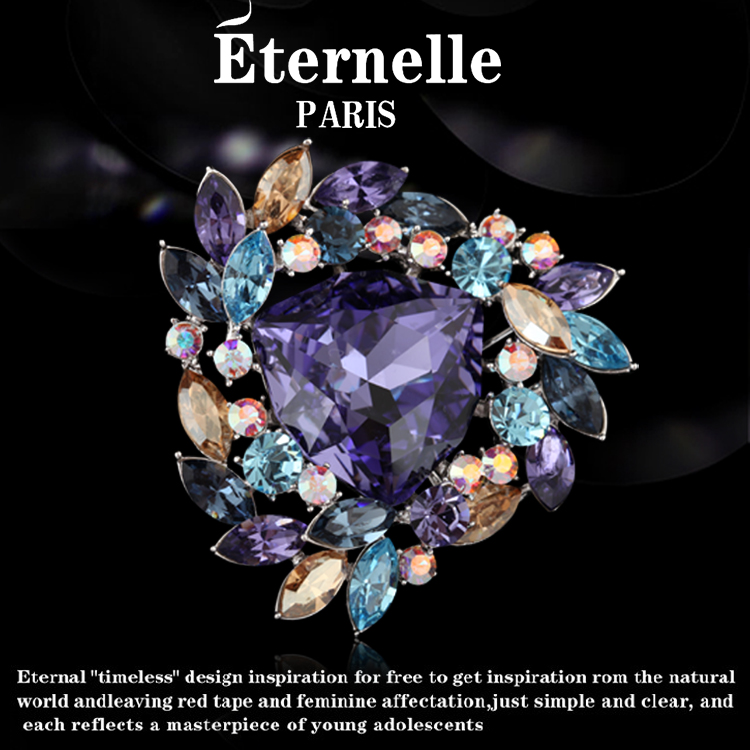 Broche femme ETERNELLE en cristal autrichien - Ref 1176913 Image 1